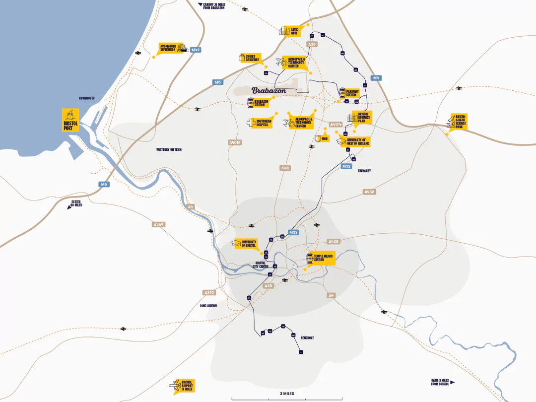Bristol is in North Bristol with quick transport connections across the UK.